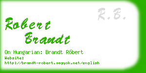 robert brandt business card